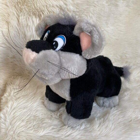 Goffa Panther Plushy Cub Stuffed Toy Black Gray Big Cat Plush Stuffy Vintage - Picture 12 of 12